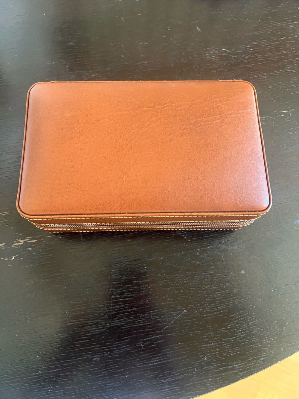 Leather Travel cigar Case - Tan